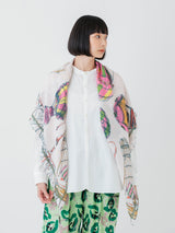 LINEN MIX STOLE 120 / BALLOON SKY