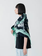 <リネンミックスストール120>フラワードローバンダナ