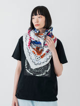 LINEN MIX STOLE 120 / RANDOM PAISLEY BANDANNA