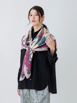 <リネンミックスストール120>フローイングポピー