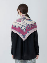 <リネンミックスストール120>フローイングポピー