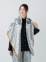 <リネンミックスストール120>ボーダーバンダナ