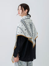 <リネンミックスストール120>ボーダーバンダナ