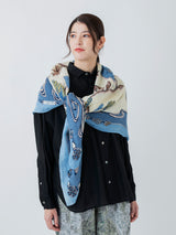 <リネンミックスストール120>フローイングポピー