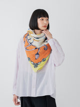 <リネンミックスストール120>フローイングポピー