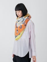 <リネンミックスストール120>フローイングポピー