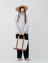 <帆布トートバッグL>レオパードベグ