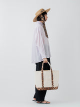 <帆布トートバッグL>レオパードベグ