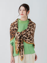 <リネンミックスストール120>レオパードベグ