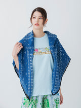 <リネンミックスストール120>ボーダーバンダナ