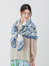 <リネンミックスストール120>ドローバンダナ