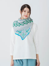 <リネンミックスストール120>ドローバンダナ