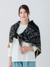 <リネンミックスストールタッセル付き120>ドローバンダナ