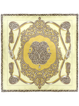 SILK SCARF 88 / TASSEL LEOPARD
