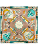 SILK SCARF 88 / COLLAGE FLOWER BALLOON