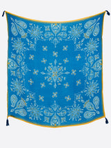 <リネンミックスストールタッセル付き120>インディアンバンダナ