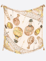 <リネンミックスストールタッセル付き120>バルーンスカイ