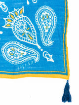 <リネンミックスストールタッセル付き120>インディアンバンダナ