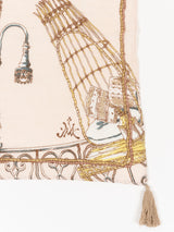 <リネンミックスストールタッセル付き120>バルーンスカイ