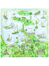 SILK SCARF 88 / RESORT MAP