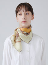 SILK SCARF 65 / TASSEL LEOPARD
