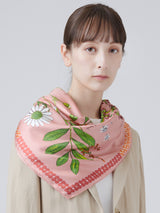 <シルクスカーフ88> アンティークフラワー