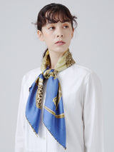 SILK SCARF 88 / TASSEL LEOPARD