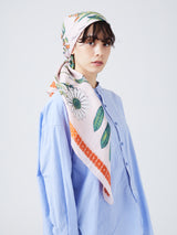 <Cotton Silk Stole 120> Antique Flower