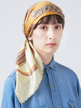 SILK SCARF 88 / TASSEL LEOPARD