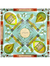 SILK SCARF 88 / COLLAGE FLOWER BALLOON