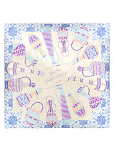 SILK SCARF 65 / WICKER BOTTLE