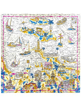 <シルクスカーフ65> リゾートマップ