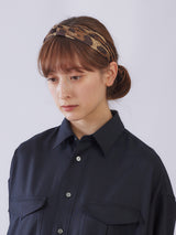 SILK SCARF 88 / LEOPARD BEG