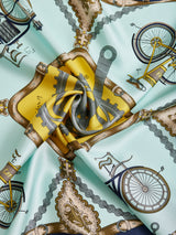 <シルクスカーフ88>自転車