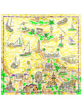 SILK SCARF 88 / RESORT MAP