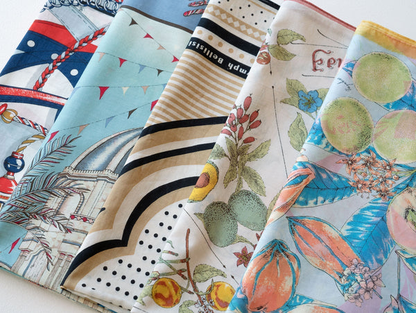 夏にうれしい、頼れる存在。洗えるコットンスカーフ