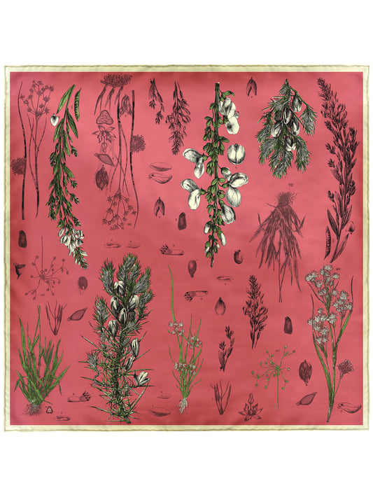 ＜シルクスカーフ65＞ボタニカル