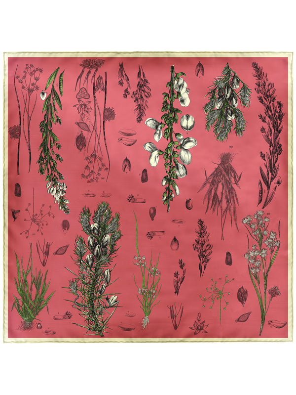 ＜シルクスカーフ65＞ボタニカル