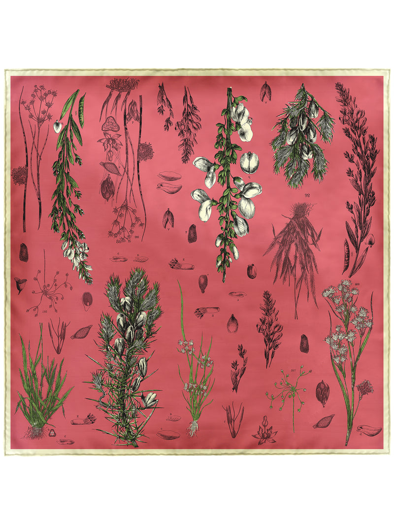 ＜シルクスカーフ65＞ボタニカル