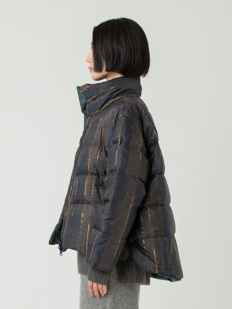 DOWN BLOUSON / REVERSIBLE DRAW AND BRUSH