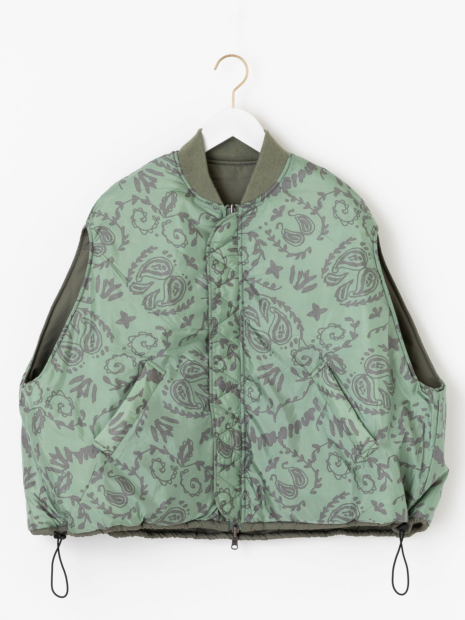 MA-1ベスト＞リバーシブル サンペイズリーバンダナ – manipuri