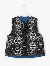 DOWN VEST / REVERSIBLE PAISLEY BANDANA