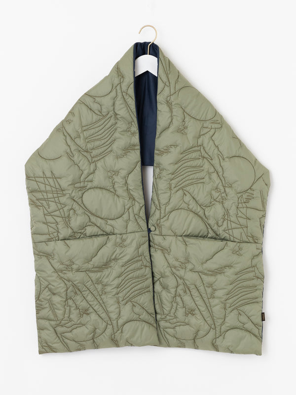QUILTED STOLE / REVERSIBLE KHAKI