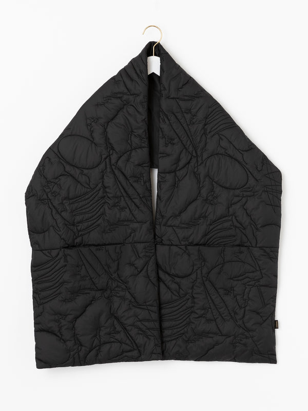 QUILTED STOLE / REVERSIBLE BLACK