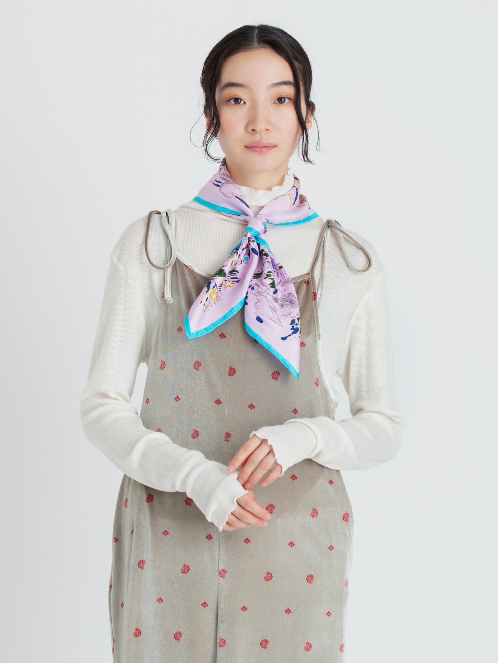 マニプリ シルクスカーフ 65cm manipuri スカーフ シルク マニプリ