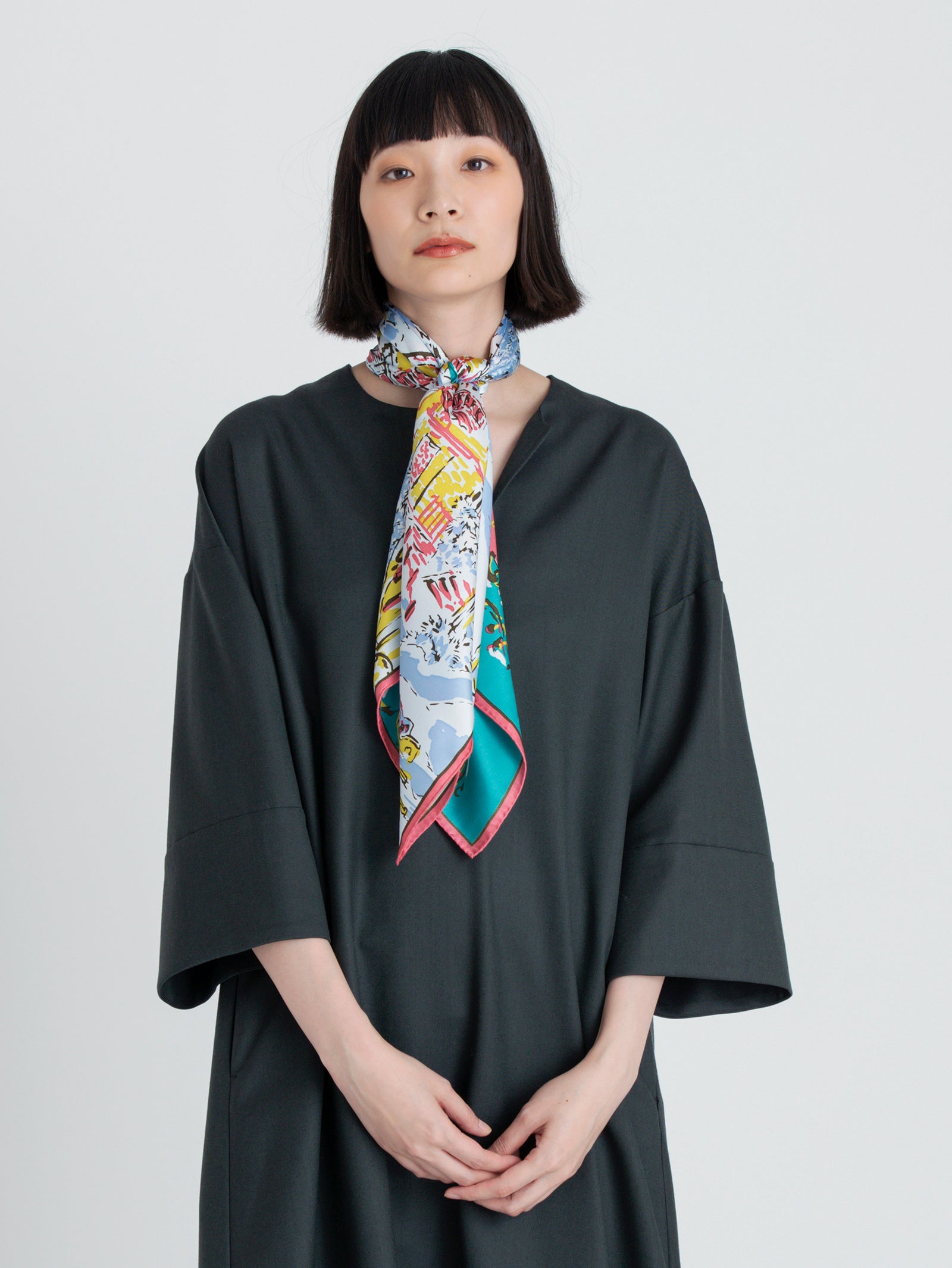 シルクスカーフ88＞ウィンタリーランドスケープ – manipuri