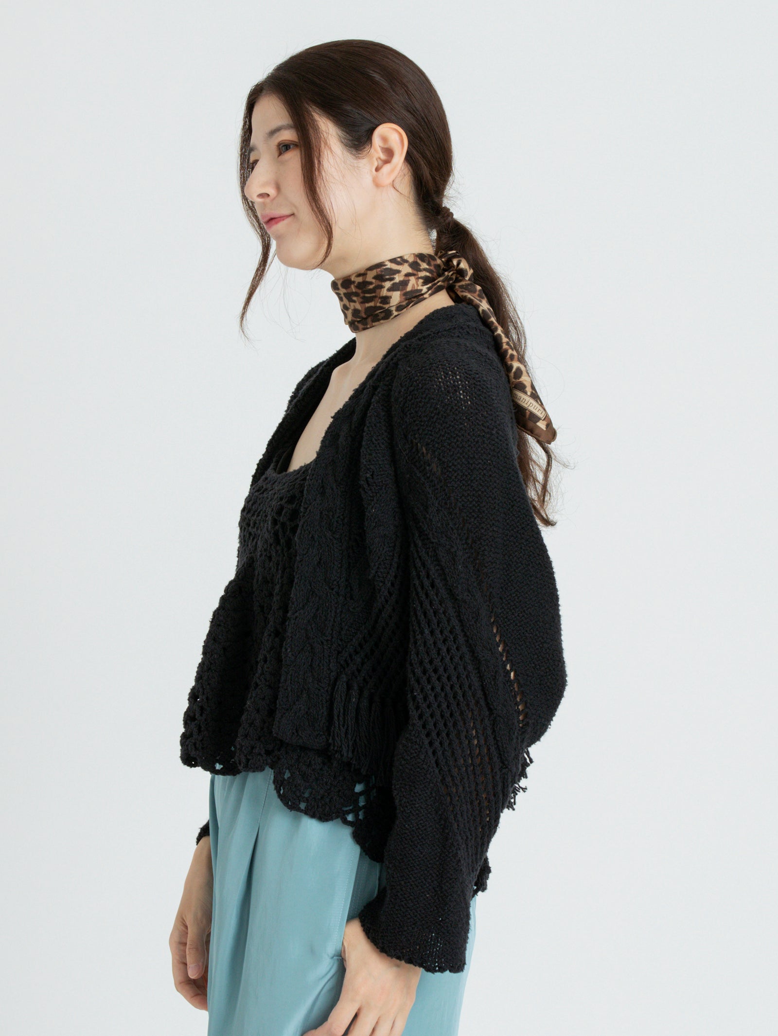 【希少】KAPITAL 百虎柄 スカーフ 黒 シルクスカーフ65＞レオパードゼブラ – manipuri