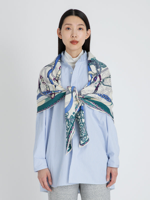 ＜ウールシルクストールヘリンボーン織120＞タッセルストラップ