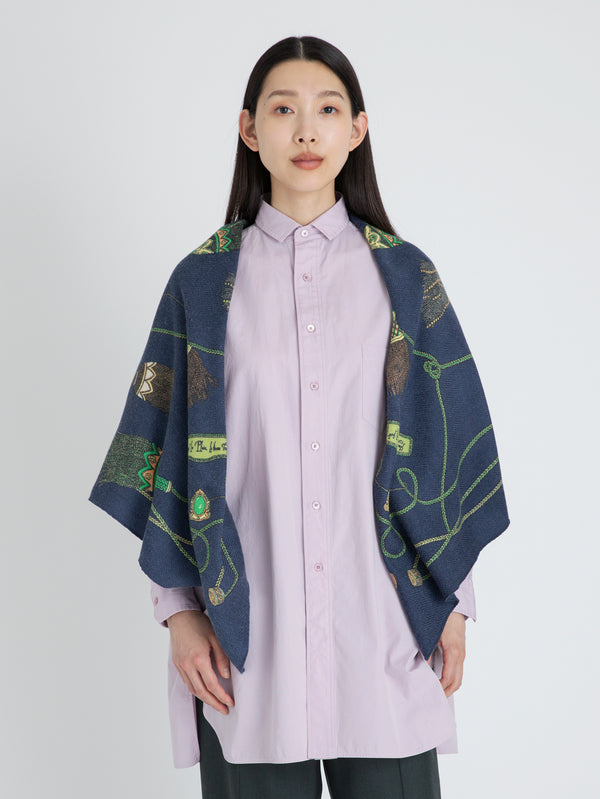 ＜ウールシルクストールヘリンボーン織120＞ブレードタッセル