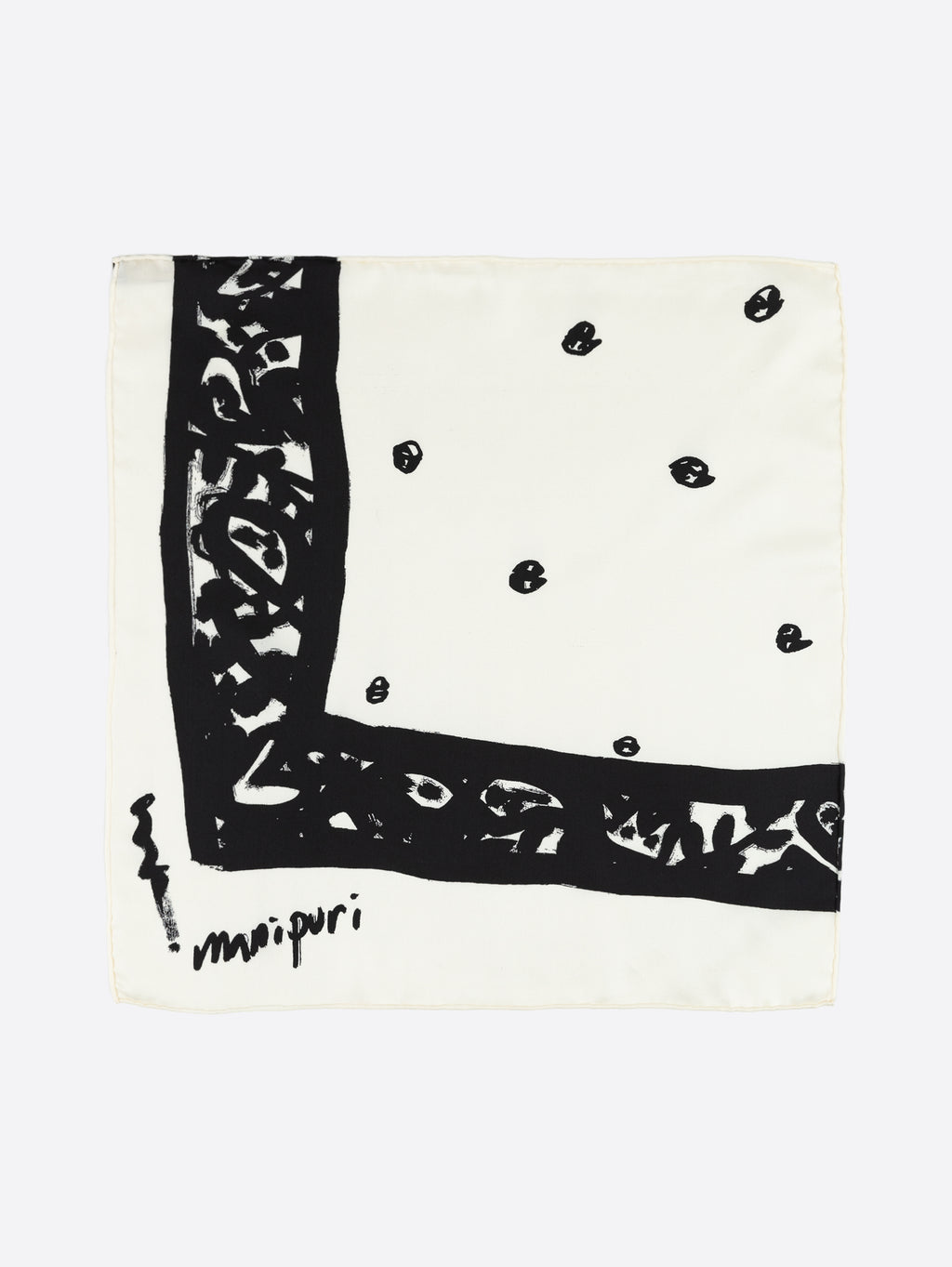 シルクスカーフ40＞フレームペイズリーバンダナ – manipuri